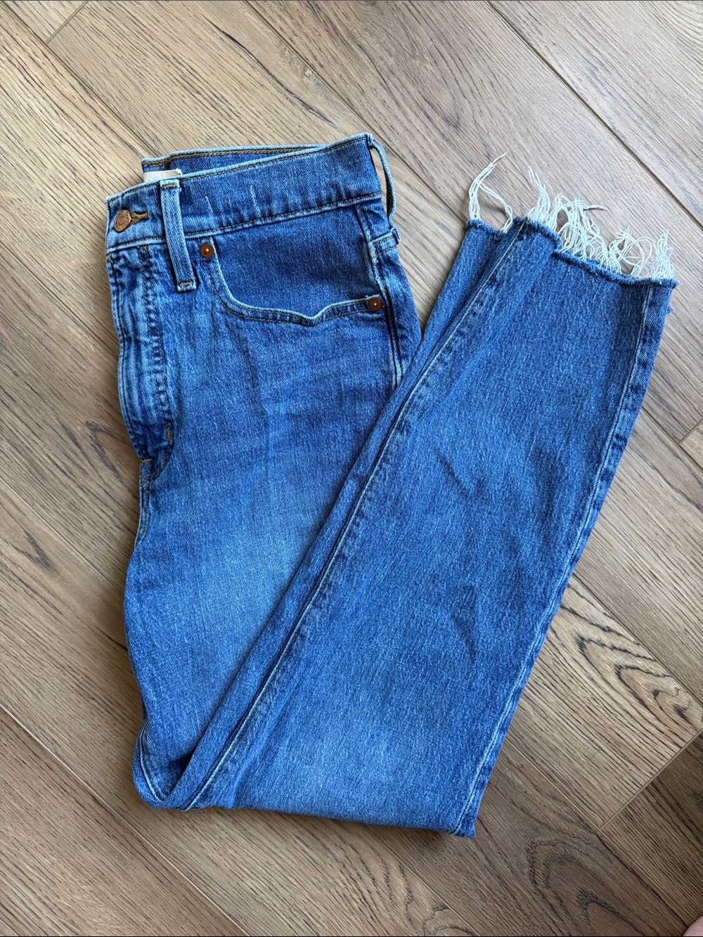 Madewell Perfect Vintage Jeans Size 27 Raw Hem